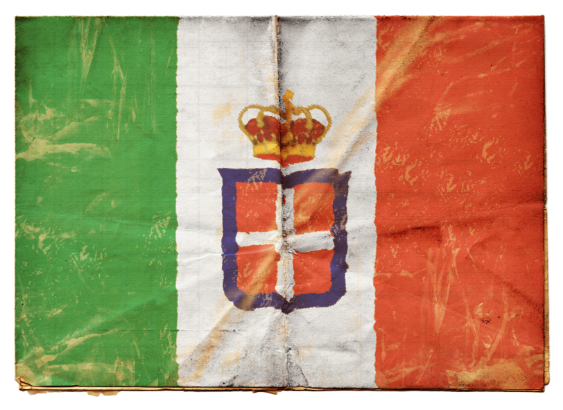Italienische Kriegsflagge vom Zweiten Weltkrieg